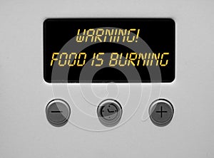 Clever digital timer cooker clock message remark witty alert warning dinner dog sign symbol cook food funny comical phrase quip