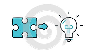 Clever Problem Solving Idea Puzzle Connection, vector design Generative AI