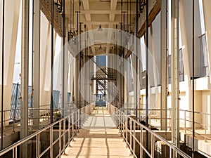 Cleveringsluizen lock building in Lauwersoog, Netherlands