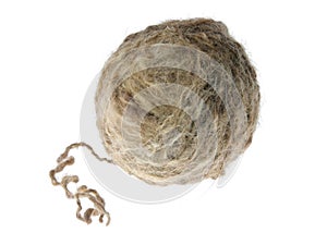 Clew of wool yarn
