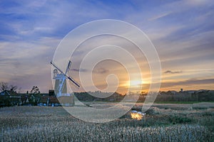 Cley Windmill Sunset Cley Next the Sea Norfolk