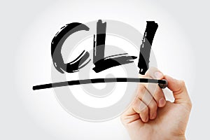 CLI - Command Line Interface acronym with marker, technology concept background