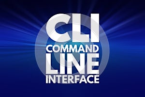 CLI - Command Line Interface acronym, technology concept background