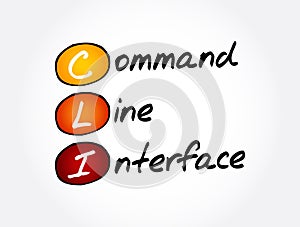 CLI - Command Line Interface acronym, technology concept background