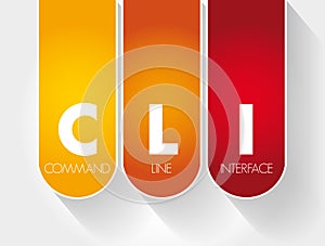 CLI - Command Line Interface acronym, technology concept background