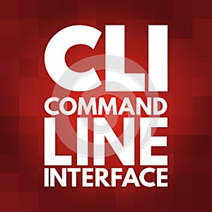 CLI - Command Line Interface acronym, technology concept background