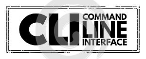 CLI - Command Line Interface is a text-based user interface used to run programs, manage computer files and interact with the photo
