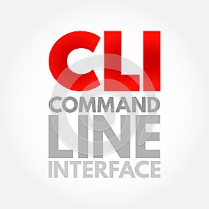 CLI - Command Line Interface is a text-based user interface used to run programs, manage computer files and interact with the