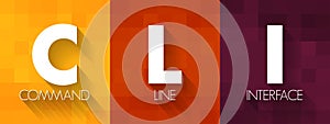 CLI - Command Line Interface is a text-based user interface used to run programs, manage computer files and interact with the photo
