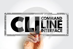 CLI - Command Line Interface is a text-based user interface used to run programs, manage computer files and interact with the photo