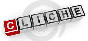 Cliche word block