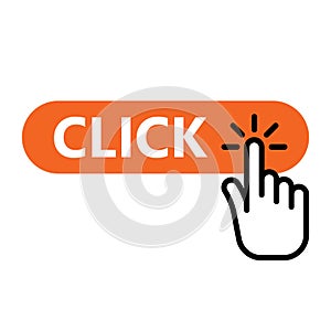 Click button with hand