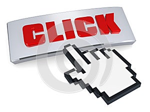 Click button and hand pointer