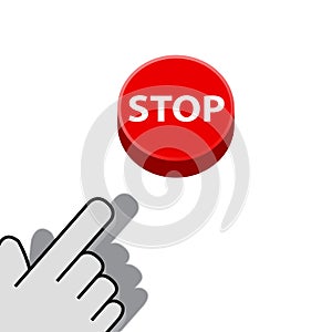 Click on button stop