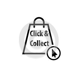 Click and collect black icon