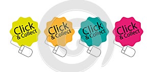 Click and Collect internet shopping concept
