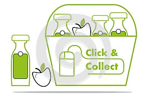 Click & Collect internet shopping consept