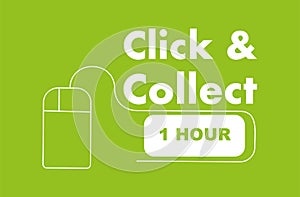 Click & Collect online shopping consept