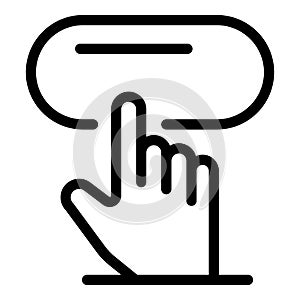 Click cursor request icon, outline style