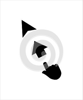 Click flat icon,computer cursor flat icon,vector best flat design icon.