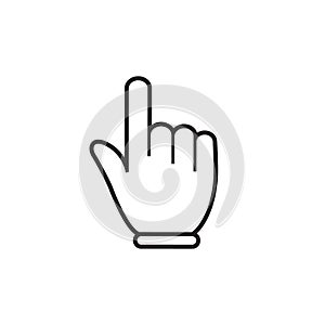 Click hand cursor icon vector. Finger pointer symbol concept