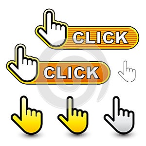 Click hand cursor labels