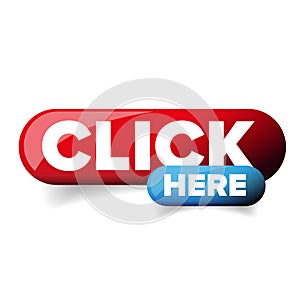 Click Here button vector