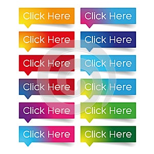 Click Here Colorful label set