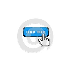 Click here finger cursor button