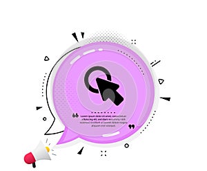 Click here icon. Push the button sign. Vector