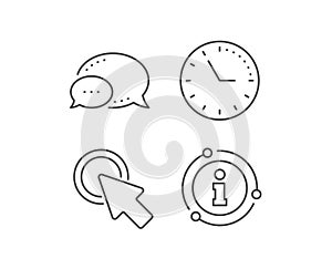 Click here line icon. Push the button sign. Vector