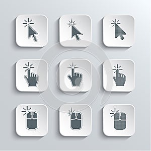 Click Here Mouse Web Icons Set