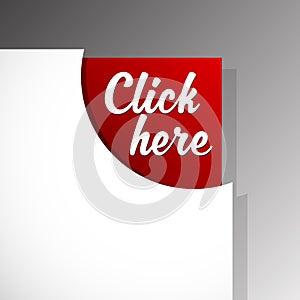 `Click here` text uncovered from torn paper corner.