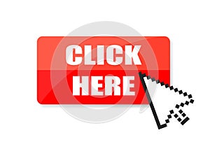 Click here vector button