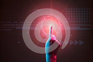 Click on hud technology interface.