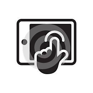 Click vector glyph flat icon