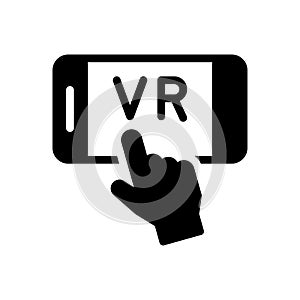 Click vector glyph flat icon