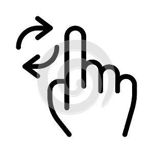 Click vector thin line icon