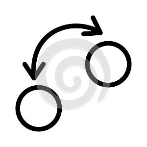 Click vector thin line icon