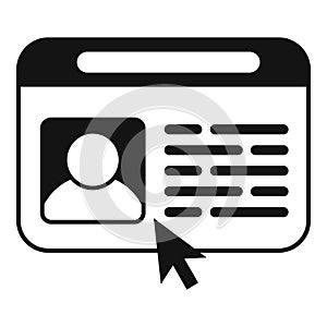 Click mobile icon simple vector. Service network