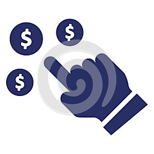 Click, pay Isolated Vector Icon Which can easily modify or edit