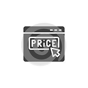 Click on price vector icon