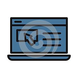 Click, profile, laptop Icon isolated vector icon can be easily modified and edit