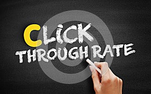 Click Through Rate text on blackboard