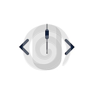 click right left computer mouse icon symbol. Flat style design. Vector illustration.