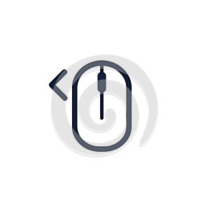 click right left computer mouse icon symbol. Flat style design. Vector illustration