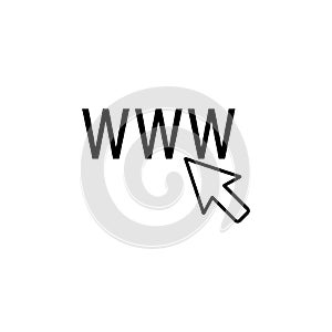 click on the site icon. Element of online and web for mobile concept and web apps icon. Thin line icon for website design and