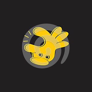 Click solution hand cute decoration vector