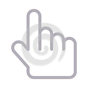 Click thin color line vector icon