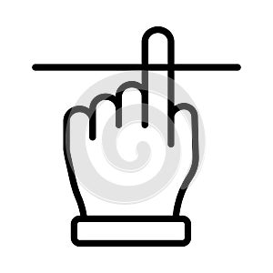 Click thin line vector icon